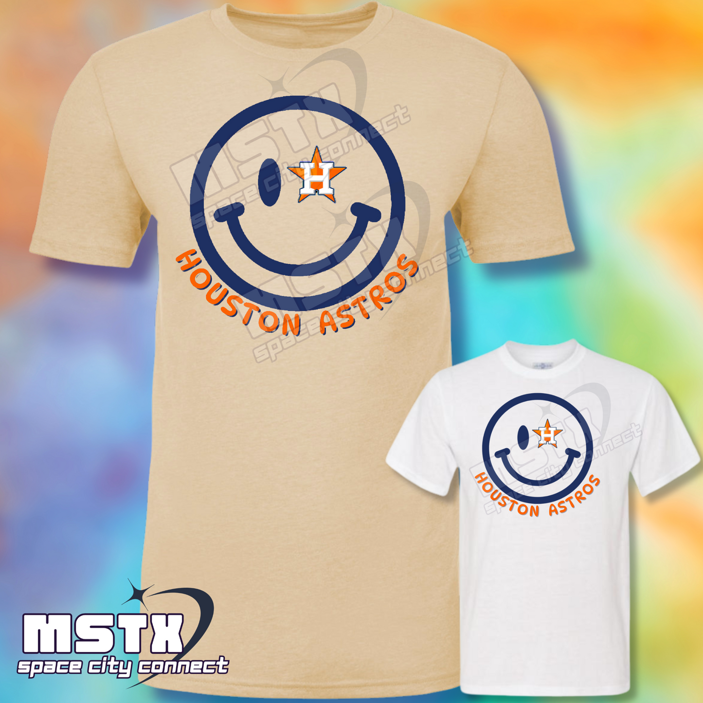 Astros Smiley Star Unisex Tee