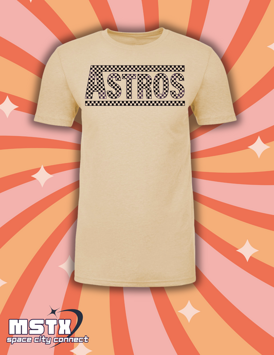 Retro ASTROS Checkered Unisex Tee